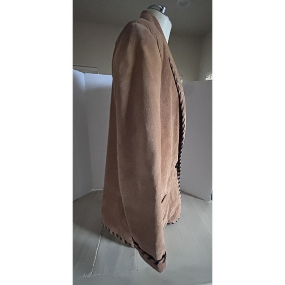 The Limited Collection Leather Jacket Womens L Brown Western Blazer Whipstitch - Picture 9 of 15